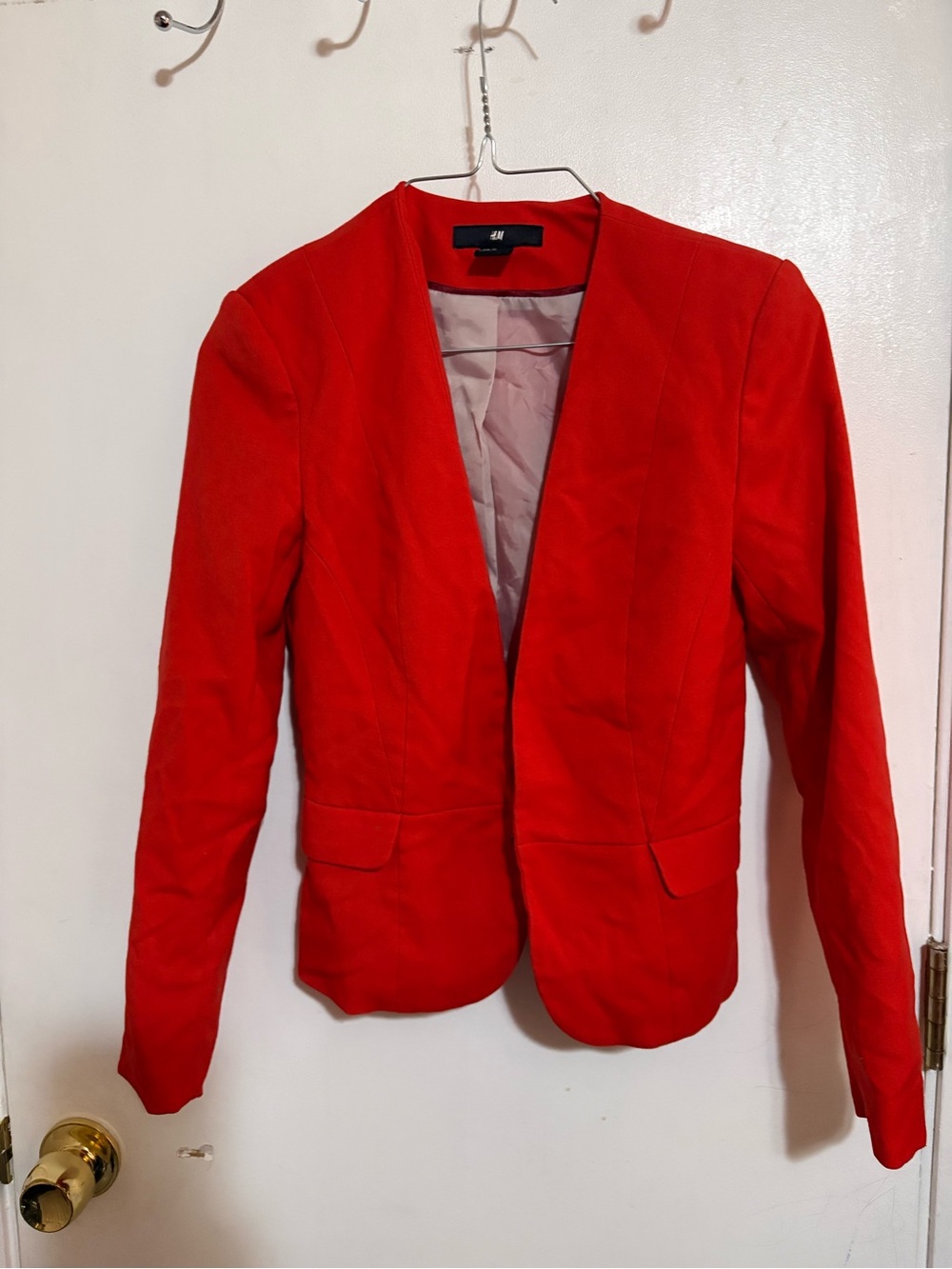 H&M Bright Red Jacket with Lined Interior